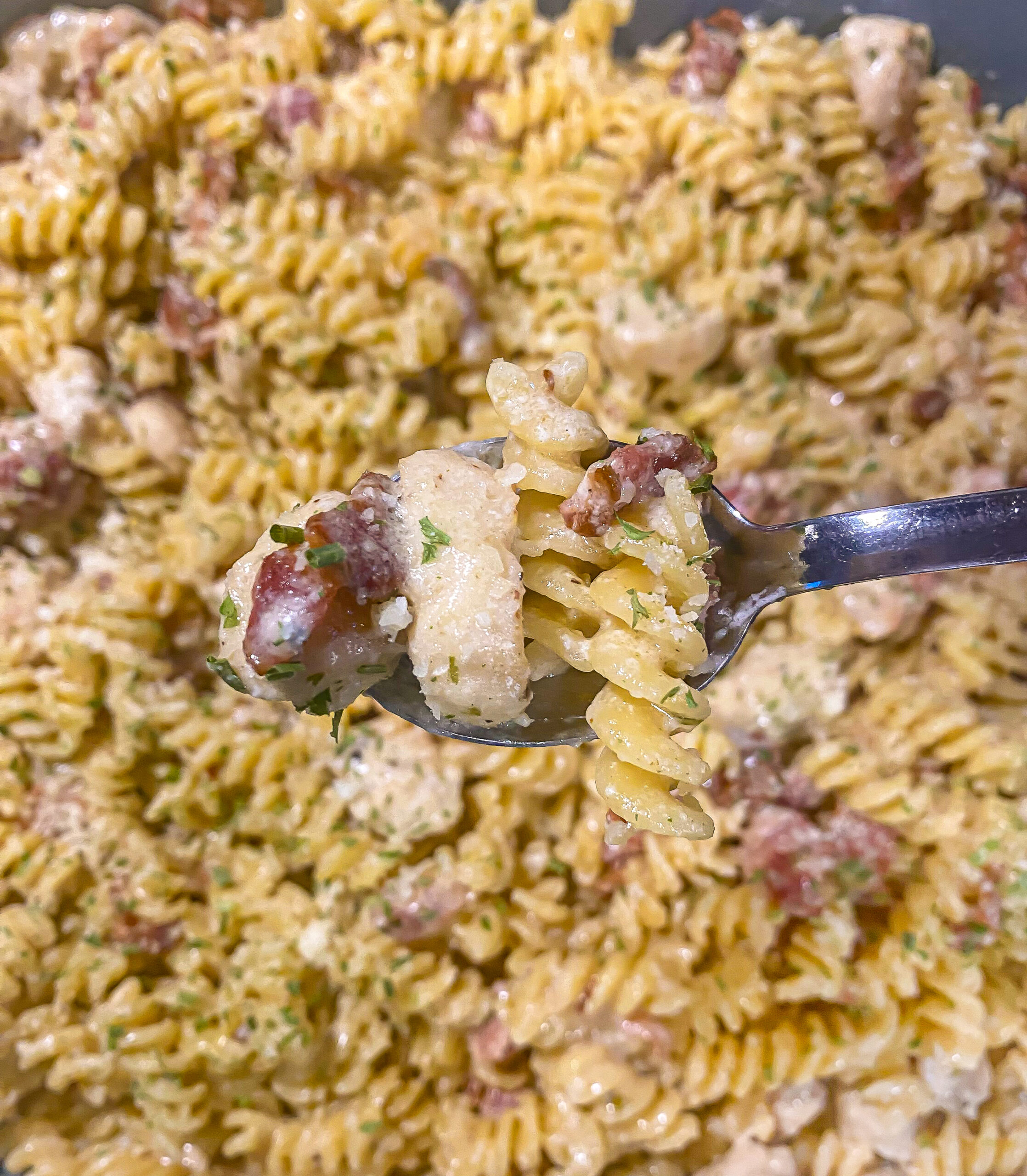 chicken bacon ranch skillet pasta