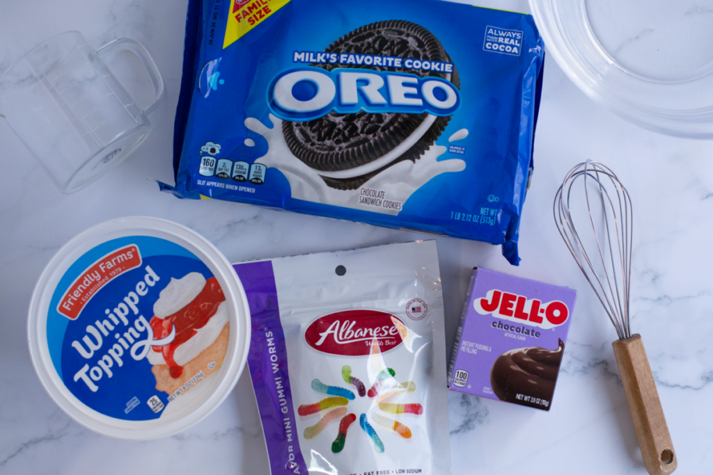 the ingredients placed on a counter for the recipe